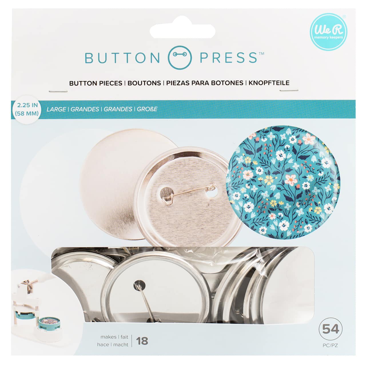 We R Memory Keepers® Button Press™ 2.25" Large Refill Pack, 54ct
